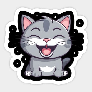 Cute antidepressant cat Sticker